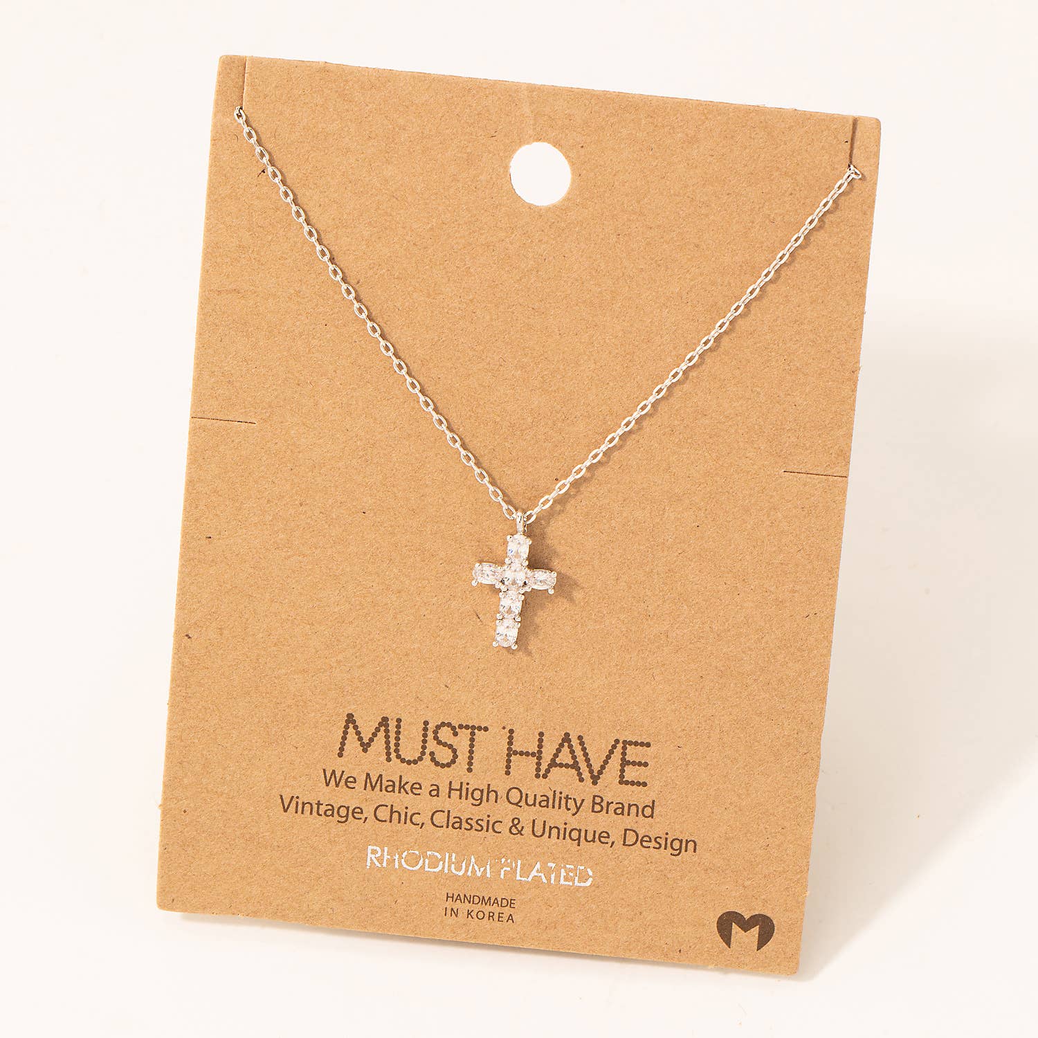 Rhinestone Cross Charm