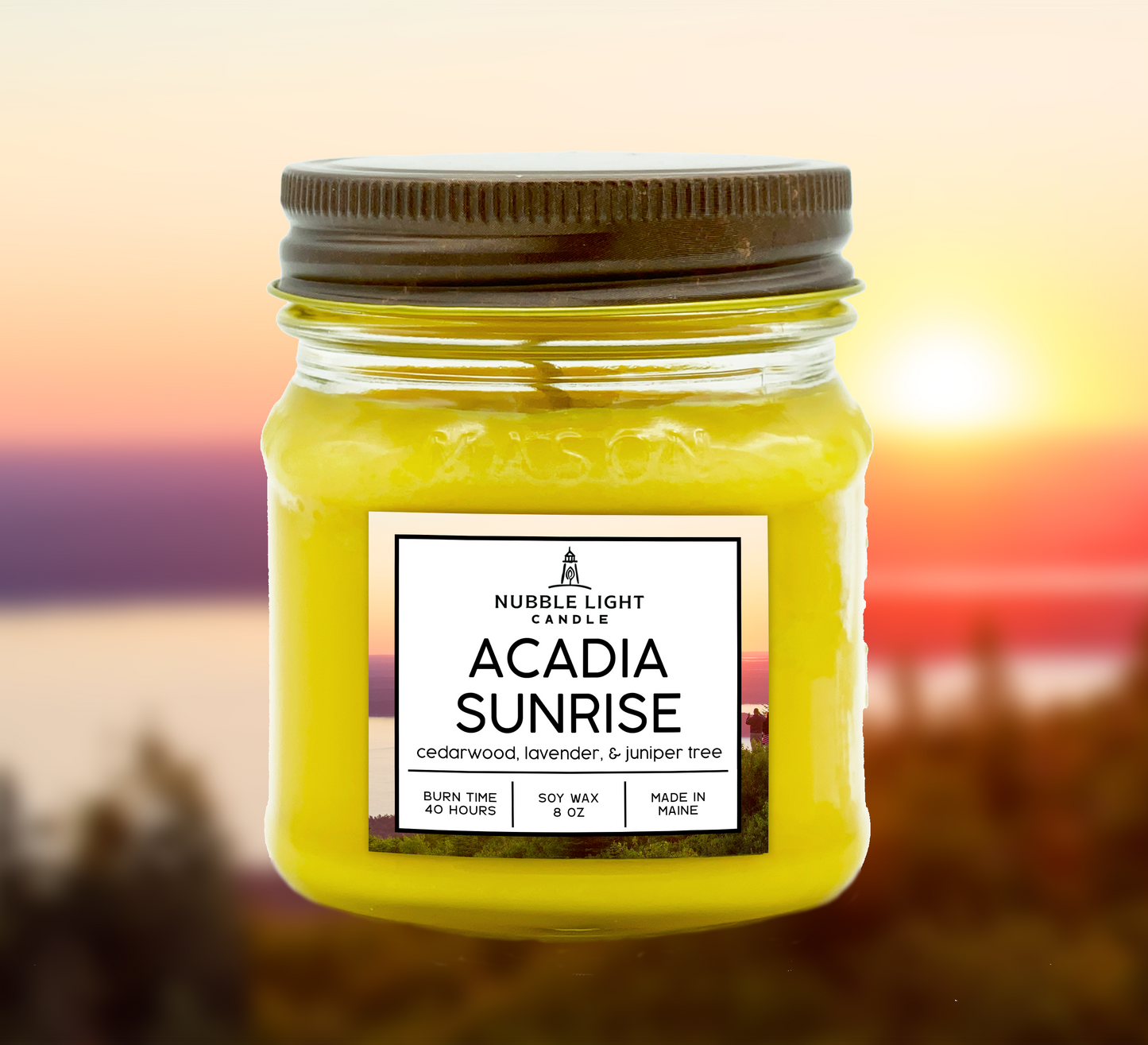 Acadia Sunrise 8oz. Scented Soy Candle