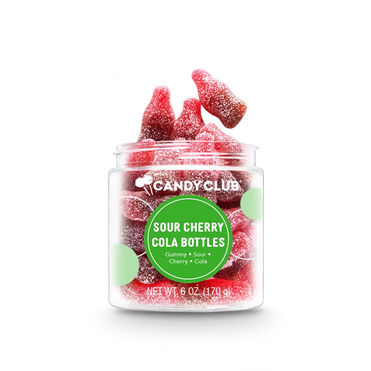 Candy Club Sour Cherry Cola Bottle Candies