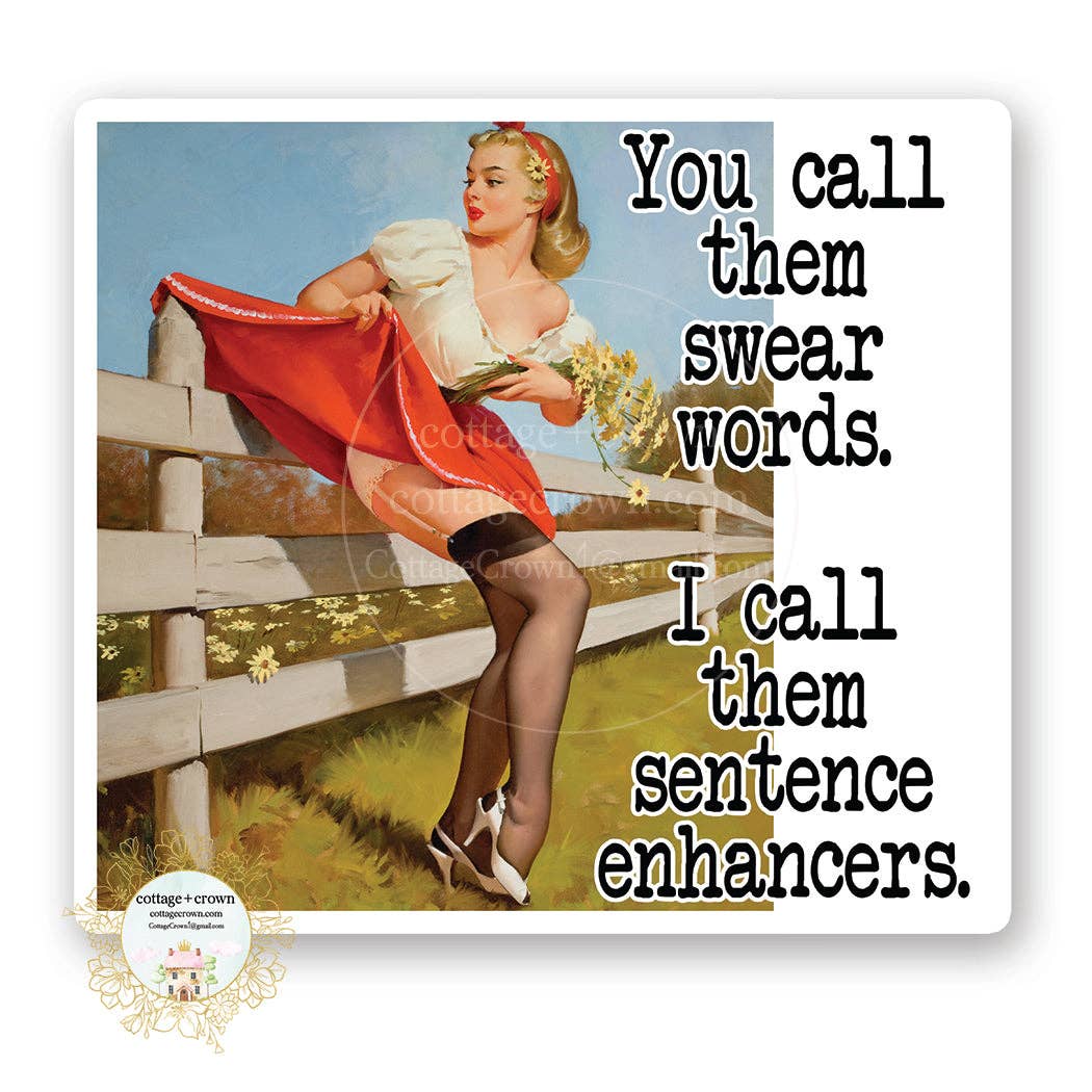 You Call Them Swear Words Sentence Enhancers Vinyl Sticker