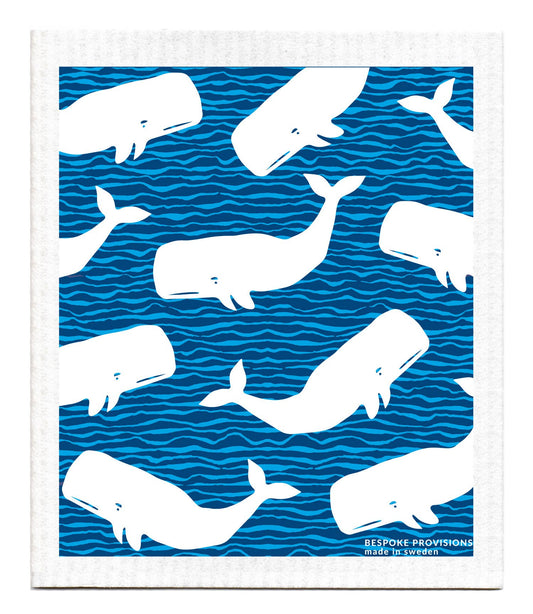 Whales Swedish Dishcloth