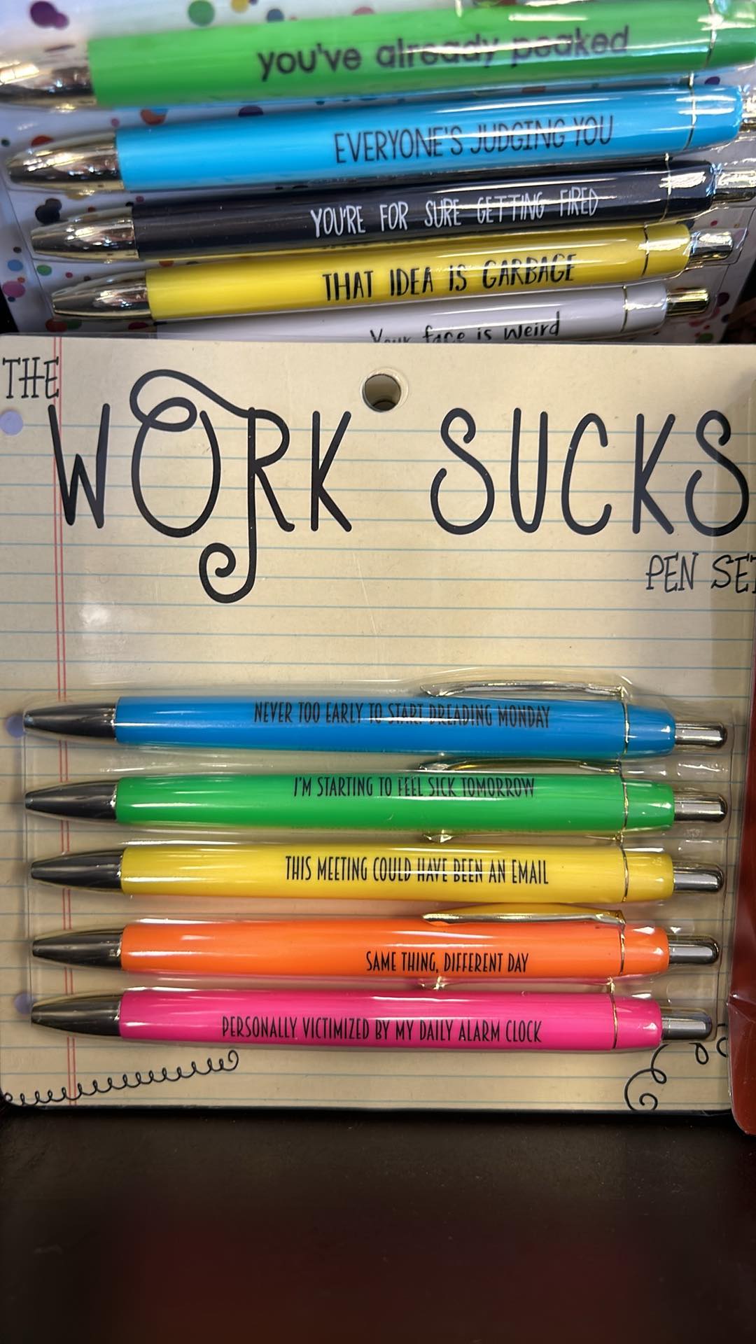 work sucks pen set