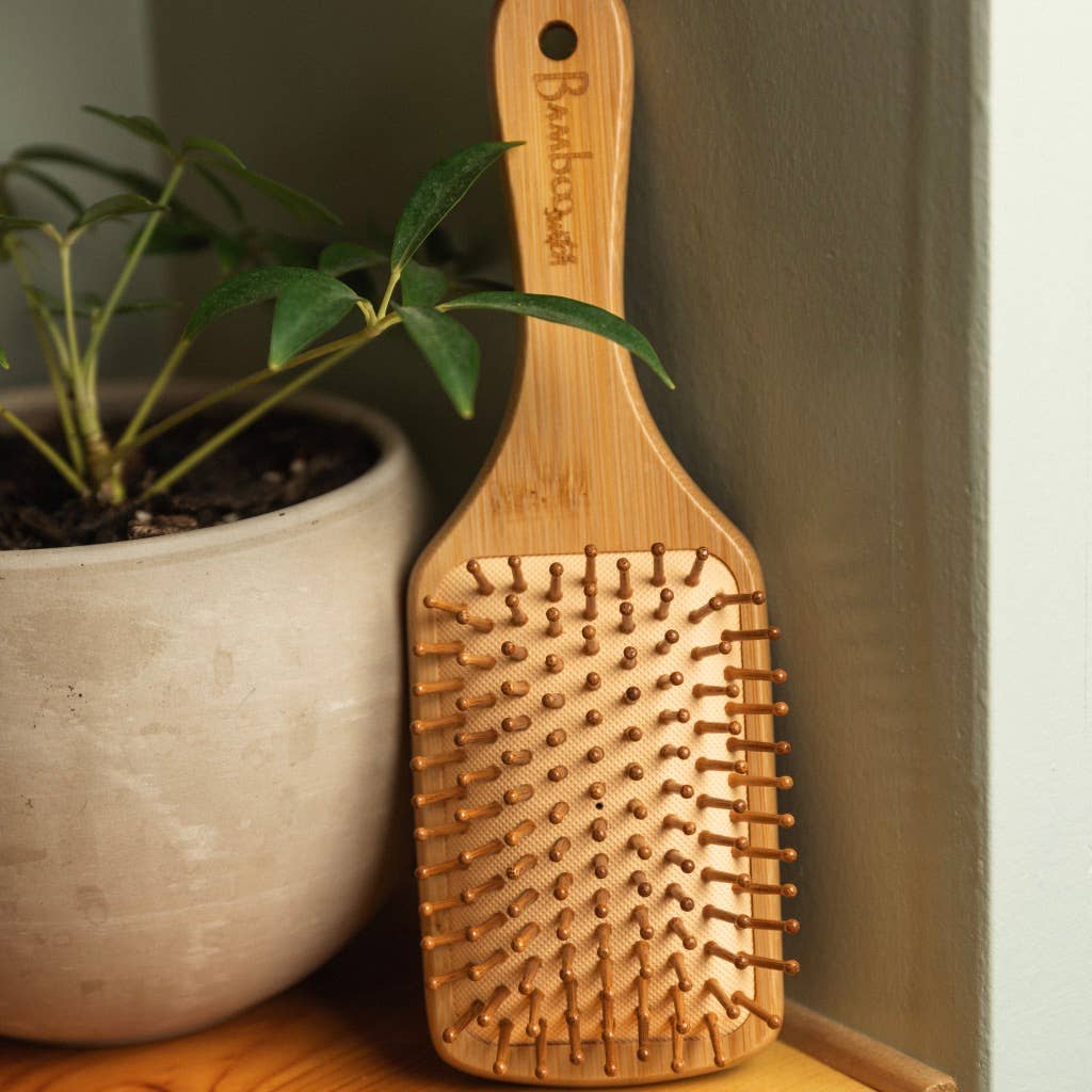Bamboo Paddle Hairbrush - Square  | Holiday Bestseller