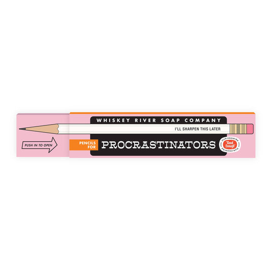 Whiskey River Soap Co Pencils for Procrastinators | Funny Pencils