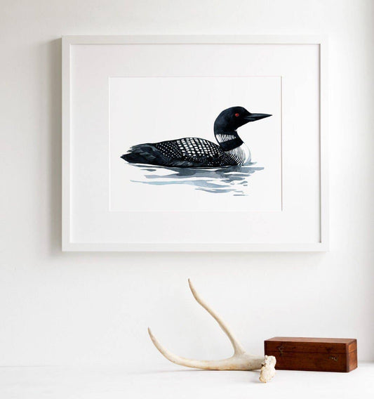 Studio Tuesday Common Loon Art Print Bird Watercolor Painting