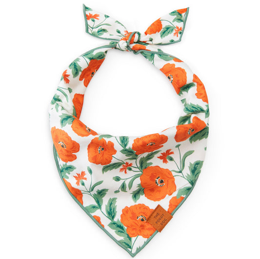 The Foggy Dog Poppies Dog Bandana Medium