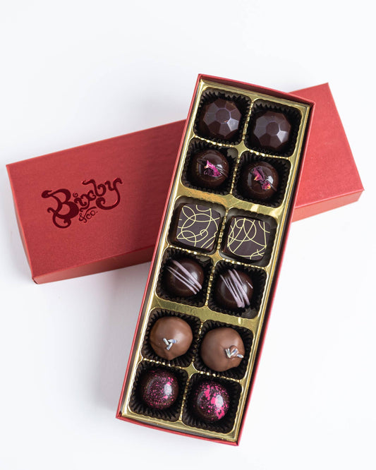 Bixby Chocolate. 12-Piece Assorted Bonbons