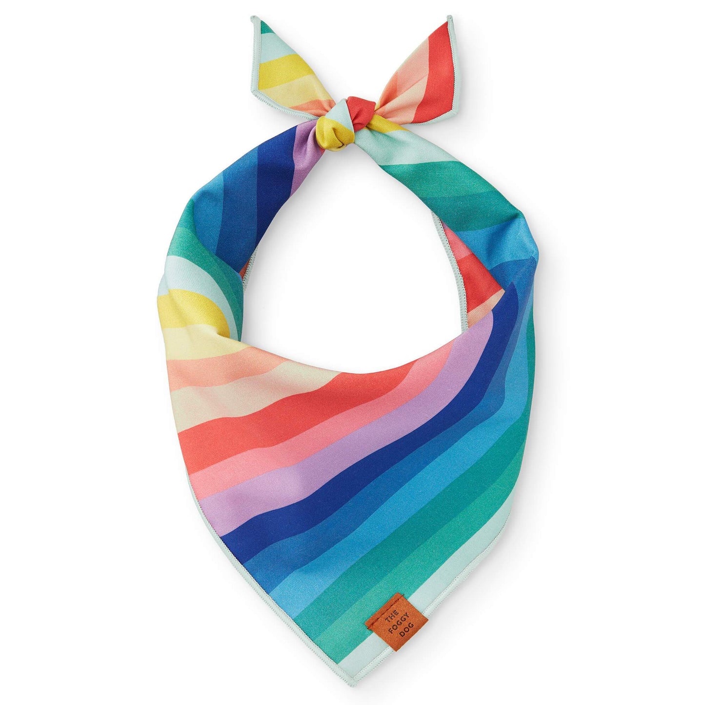 The Foggy Dog Over the Rainbow Dog Bandana Medium