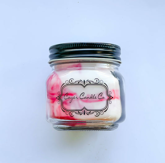 Coyer Candle Co. 8 oz. Mason Jar Candles - strawberries cupcakes