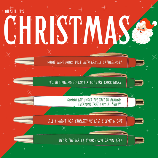 FUN CLUB Christmas Pen Set (Holiday, pen, office, funny, unique, gift