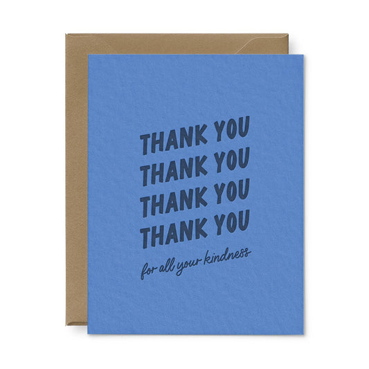 Ruff House Print Shop Thank You x4 Greeting Card: Single