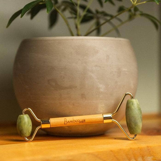 Bamboo Facial Massage Roller  | Holiday Bestseller: Jade