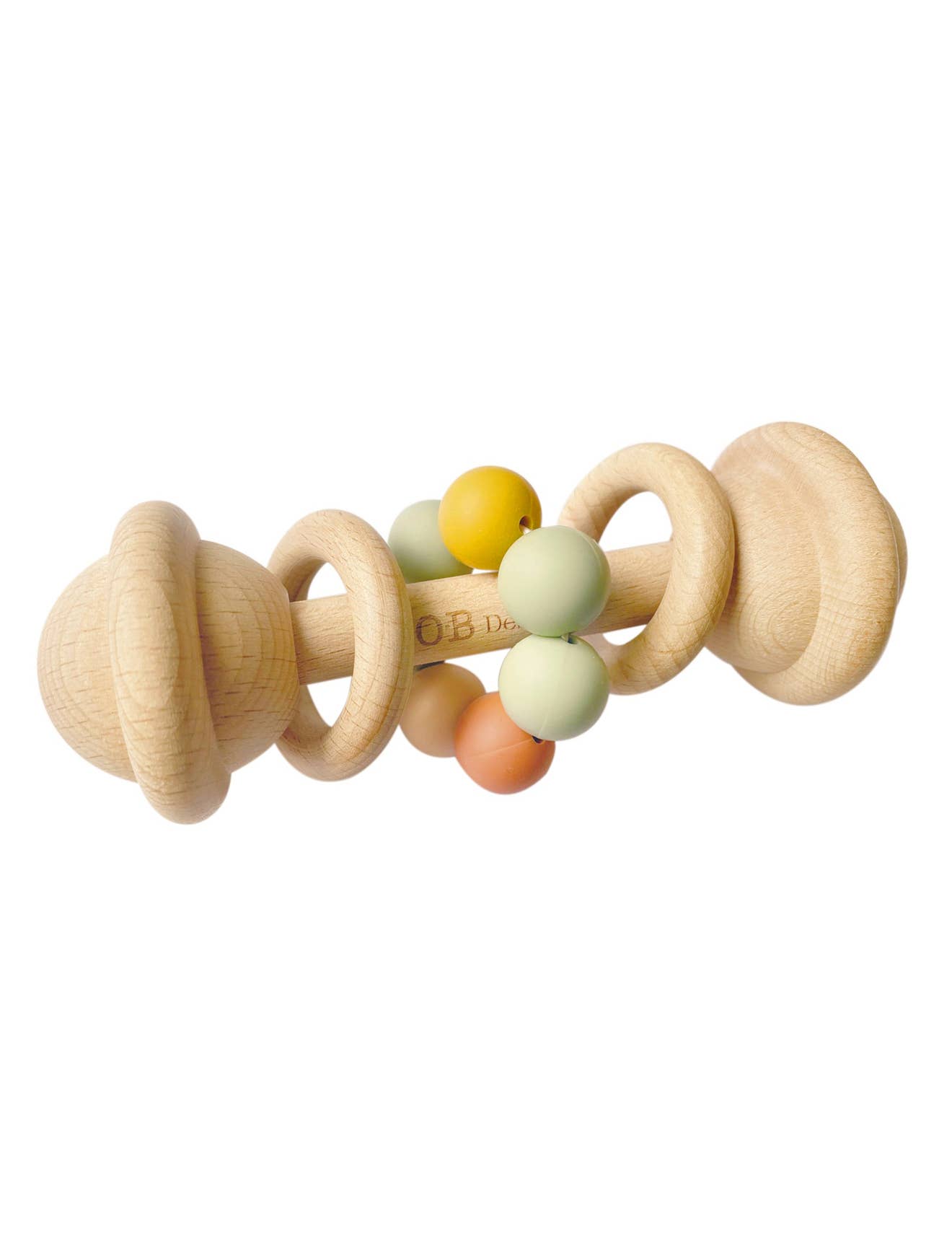 OB Multi Color Wooden Rattle Toy