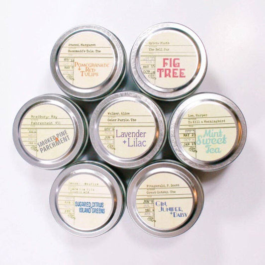 North Ave Candles Mini Tins / literary inspired candles