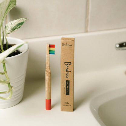 Bamboo Kids Toothbrush | Stocking Stuffer: Rainbow