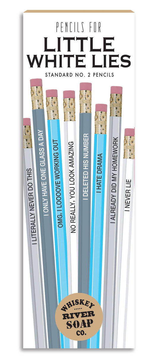 Whiskey River Soap Co. Pencils for Little White Lies Original Style | Funny Pencils